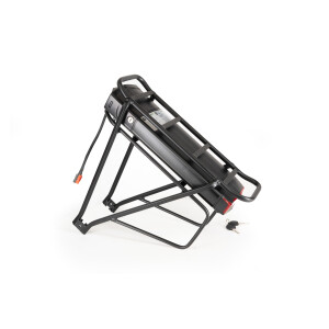 E-Bike Akku 24V 17,5Ah 420Wh Lithium-Ionen Gepäckträgerakku incl. Gepäckträger, BMS & Ladegerät