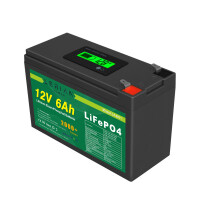 LiFePO4 Akku 12V 6Ah 10A Lithium-Eisen-Phosphat Batterie für Camping Boot Solar Caravan Wohnwagen