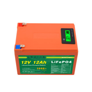 LiFePO4 Akku 12V 12Ah 15A Lithium-Eisen-Phosphat Batterie für Camping Boot Solar Caravan Wohnwagen