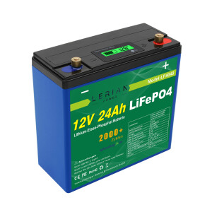 LiFePO4 Akku 12V 24Ah Lithium-Eisen-Phosphat Batterie...