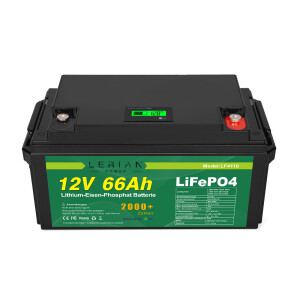 LiFePO4 Akku 12V 66Ah Lithium-Eisen-Phosphat Batterie für Camping Boot Solar