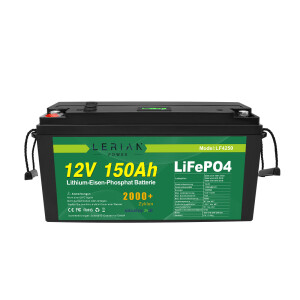 LiFePO4 Akku 12V 150Ah 150A Lithium-Eisen-Phosphat Batterie für Camping Boot Solar