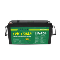 LiFePO4 Akku 12V 150Ah 150A Lithium-Eisen-Phosphat Batterie für Camping Boot Solar