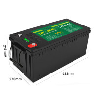 LiFePO4 Akku 12V 200Ah 200A  Lithium-Eisen-Phosphat Batterie für Camping Boot Solar