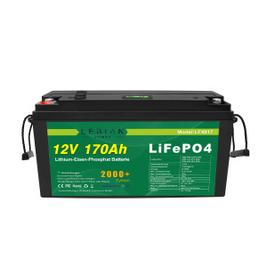 LiFePO4 Akku 12V 170Ah 150A Lithium-Eisen-Phosphat Batterie für Camping Boot Solar