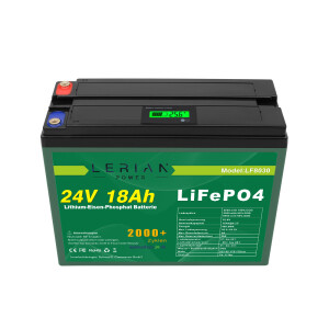 LiFePO4 Akku 24V 18Ah Lithium-Eisen-Phosphat Batterie...