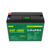 LiFePO4 Akku 24V 18Ah Lithium-Eisen-Phosphat Batterie für Camping Boot Solar Caravan