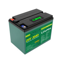 LiFePO4 Akku 24V 30Ah 30A 720Wh Lithium-Eisen-Phosphat Batterie für Camping Solar