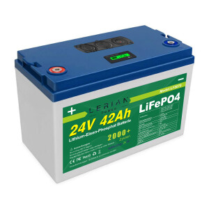 LiFePO4 Akku 24V 42Ah 50A Lithium-Eisen-Phosphat Batterie...