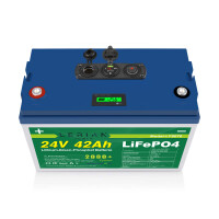 LiFePO4 Akku 24V 42Ah 50A Lithium-Eisen-Phosphat Batterie für Camping Boot Wohnmobil