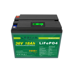 LiFePO4 Akku 36V 18Ah 30A 648Wh Lithium-Eisen-Phosphat Batterie für Camping Boot Wohnmobil