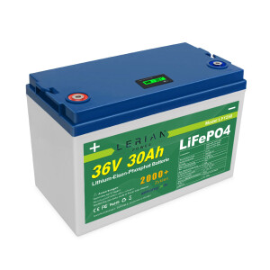 LiFePO4 Akku 36V 30Ah 40A 1080Wh Lithium-Eisen-Phosphat...