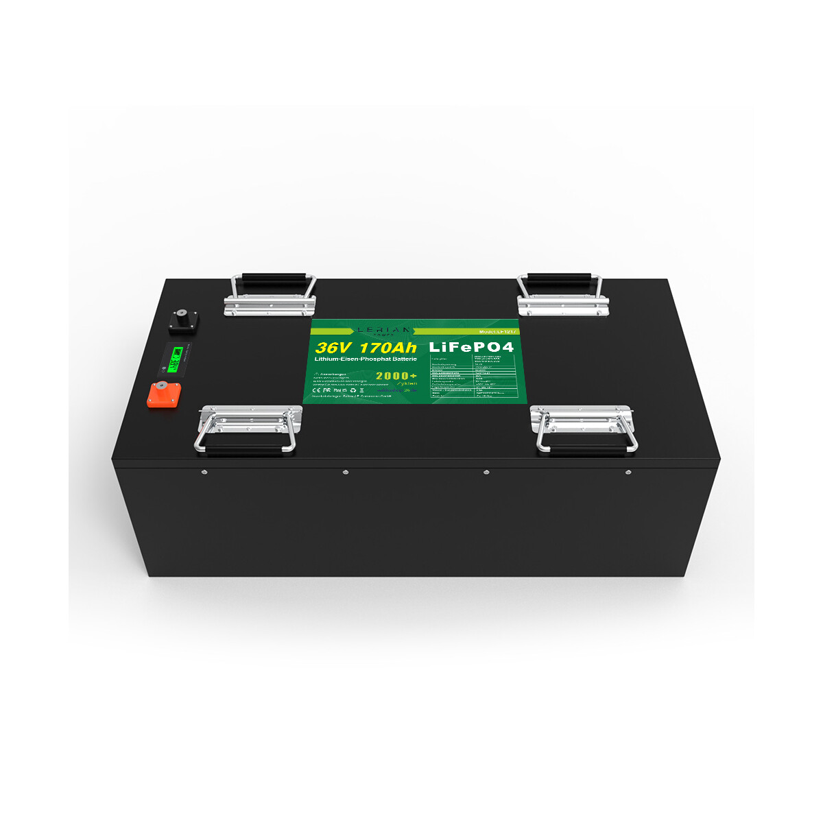 LiFePO4 Akku 36V 170Ah 150A 6120Wh Lithium-Eisen-Phosphat...