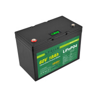 LiFePO4 Akku 60V 18Ah 20A 1080Wh Lithium-Eisen-Phosphat Batterie für Camping Boot Wohnmobil