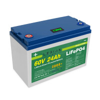 LiFePO4 Akku 60V 24Ah 30A 1440Wh Lithium-Eisen-Phosphat Batterie für Camping Boot Wohnmobil
