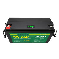 LiFePO4 Akku 72V 24Ah 30A 1728Wh Lithium-Eisen-Phosphat Batterie für Camping Boot Wohnmobil