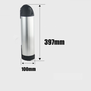 E-Bike Akku 36V 13Ah 468Wh Lithium-Ionen Trinkflaschenakku silber