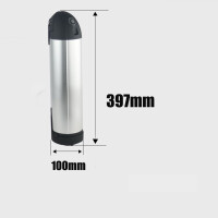 E-Bike Akku 36V 13Ah 468Wh Lithium-Ionen Trinkflaschenakku silber