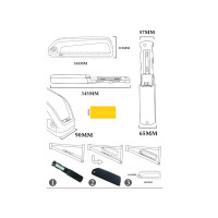 E-Bike Akku 48V 14Ah 672Wh Lithium-Ionen Hailong Rahmenakku Samsung Zellen