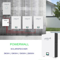 Solarspeicher 5kWh, 10kWh, 15kWh, 20kWh LiFePO4 Wall Speicherbatterie modular PV 0% MwSt.