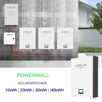 Solarspeicher 10kWh, 20kWh, 30kWh, 40kWh LiFePO4 Wall Speicherbatterie modular PV 0% MwSt.