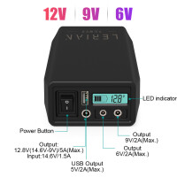 LiFePO4 Akku Powerbank 12V 6,5Ah Lithium-Eisenphosphat USB 5V 6V 9V 12V