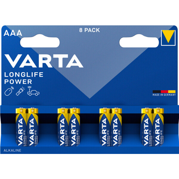 8x Varta Longlife Power 4903 Micro AAA Batterie 1,5V 1260mAh LR03
