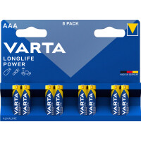 8x Varta Longlife Power 4903 Micro AAA Batterie 1,5V 1260mAh LR03