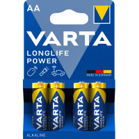 4x Varta Longlife Power 4906 Mignon AA Batterie 1,5V 2960mAh LR6