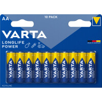 10x Varta Longlife Power 4906 Mignon AA Batterie 1,5V 2960mAh LR6