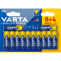 12x Varta Longlife Power 4906 Mignon AA Batterie 1,5V 2960mAh LR6