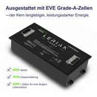 LiFePO4 Akku 72V (73,6V) 125Ah 300A Lithium-Eisenphosphat Batterie für Elektromobile Scooter Golfcarts