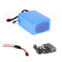 Lithium-Ionen Akku 12V 40Ah 480Wh Akkupack incl. 30A BMS & Ladegerät für Scooter E-Bike Pedelec Boot Camping Golf Trolley